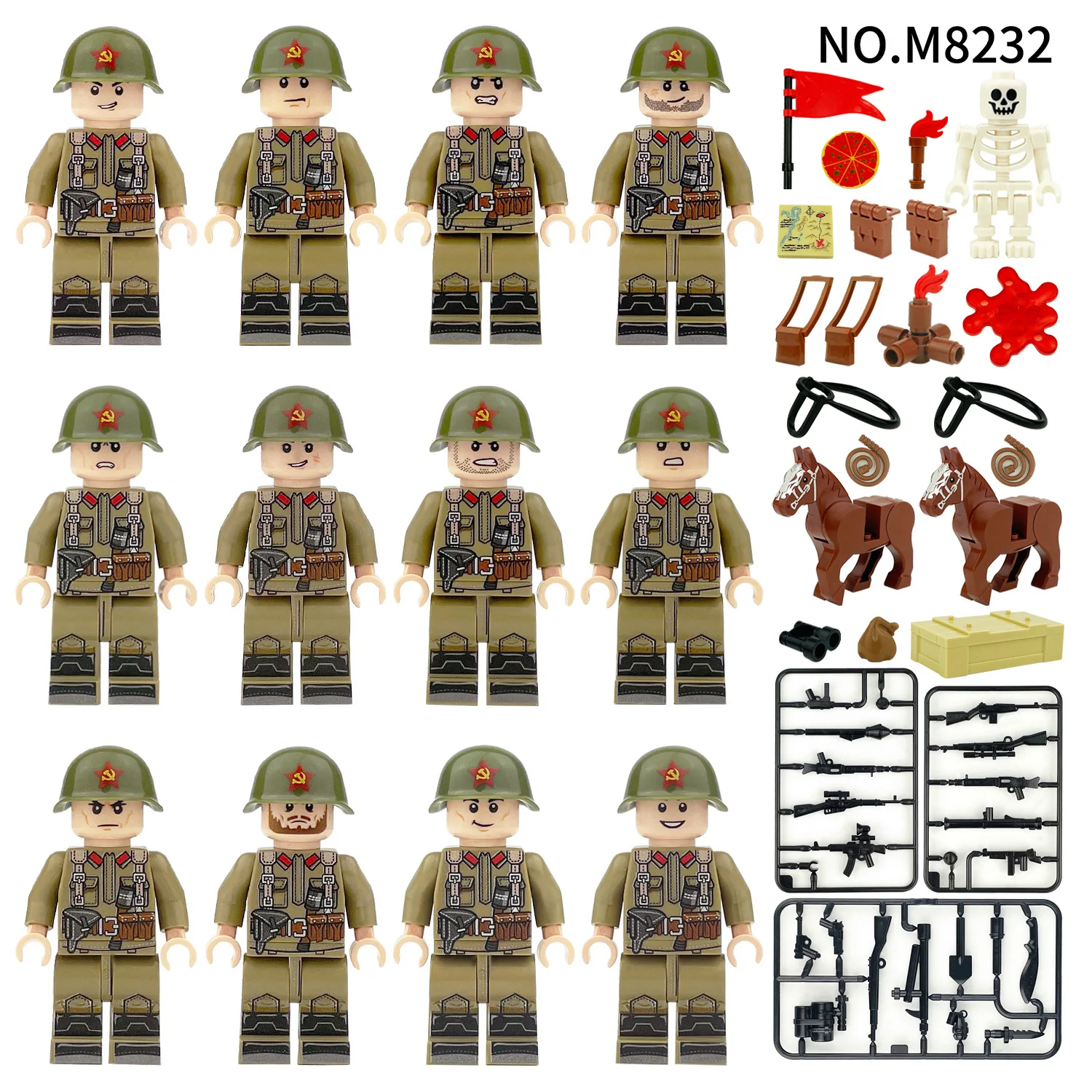 Neue sowjetische Städte und Siedlungen kämpfen gegen russische Soldaten der M8235 und Kinder bauen kleine Spielzeuge zusammen. – Detail 9