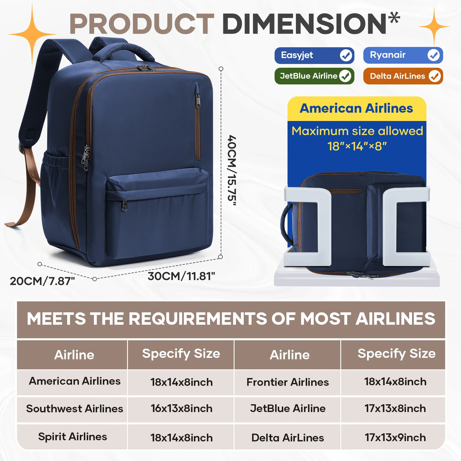  slider image of Ryanair Backpack 40x30x20, Airplane
