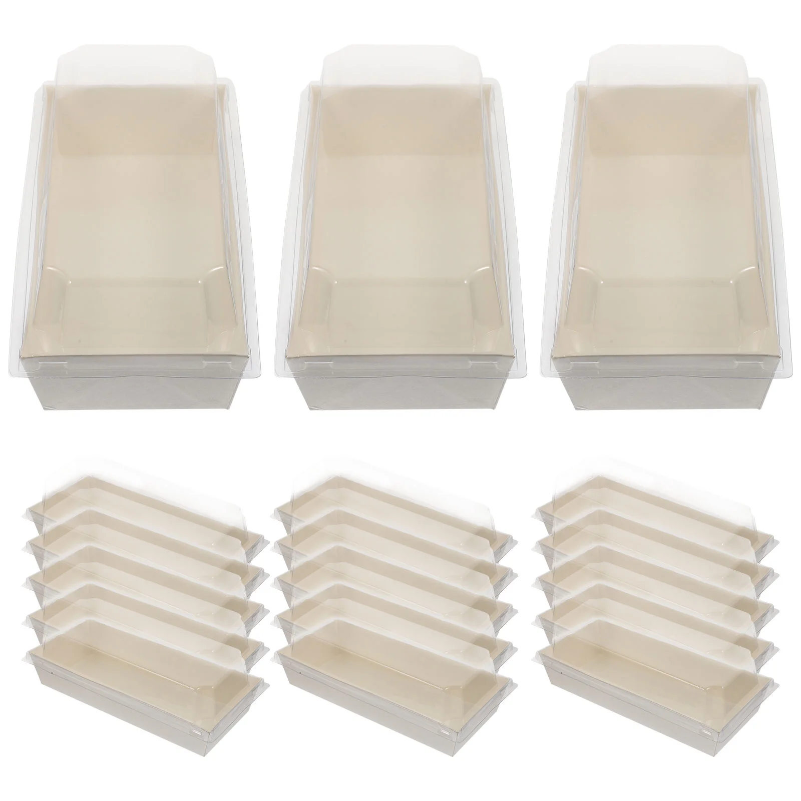 

50pcs Roll Cake Packing Box Portable Large Capacity Cake Dessert Container