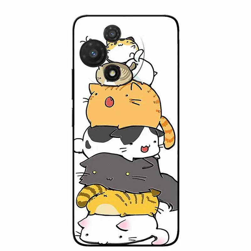 3D Cartoon Embossed Retro Silicone Case with Anime Bumper