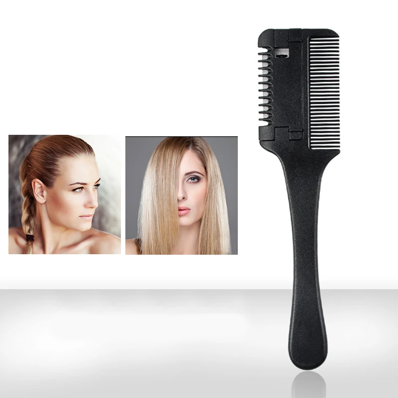 Description Picture 4 of item1pc Hair Cutting Comb Hair Brushes with Razor Blades Hair Trimmer Cutting Thinning Tools Barbershop Hair Salon Styling Tool Comb