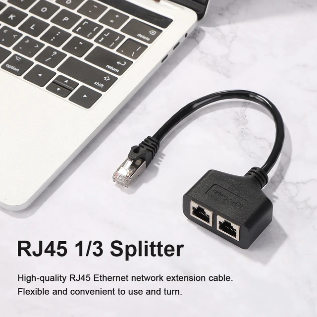 1 To 2 Ways LAN Ethernet Network Cable RJ45 Female Splitter Connector  Adapter - AliExpress