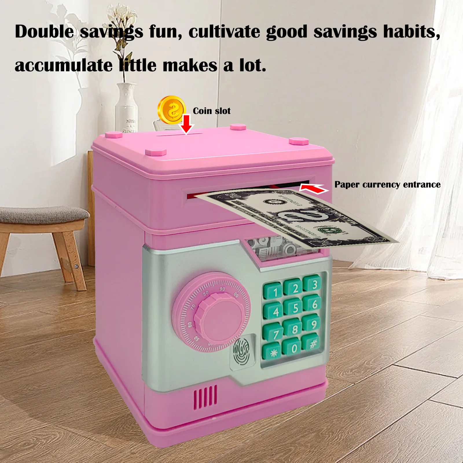 Electronic Piggy Bank Children's Cash Box Password Safe Smart Fingerprint Automatic Banking Gift Money Box money saving box piggy bank