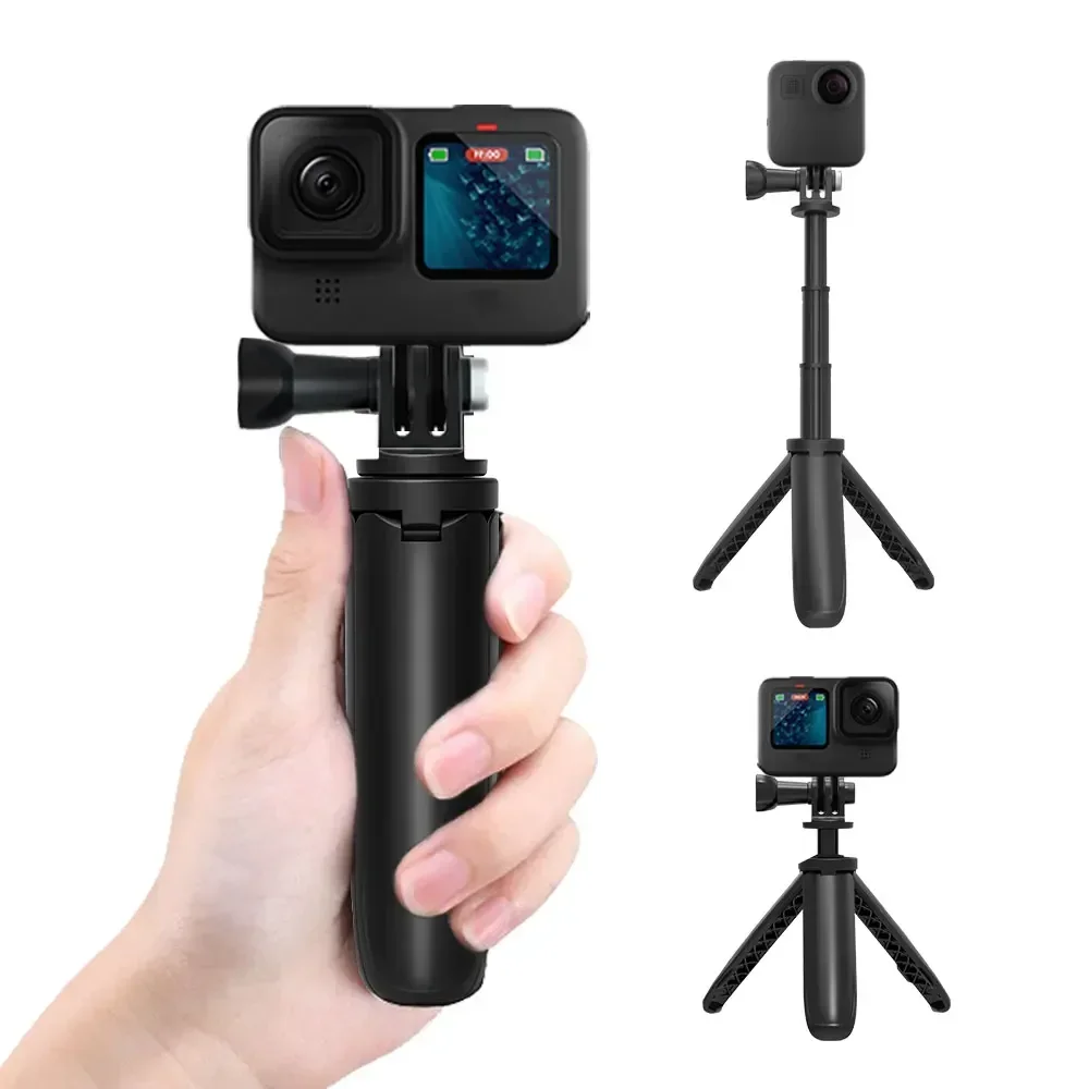 Per Gopro Vlog Treppiede Pieghevole Treppiede Mini Monopiede Portatile Per Go Pro Hero 11 10 Session Osmo Action Videocamere Accessori