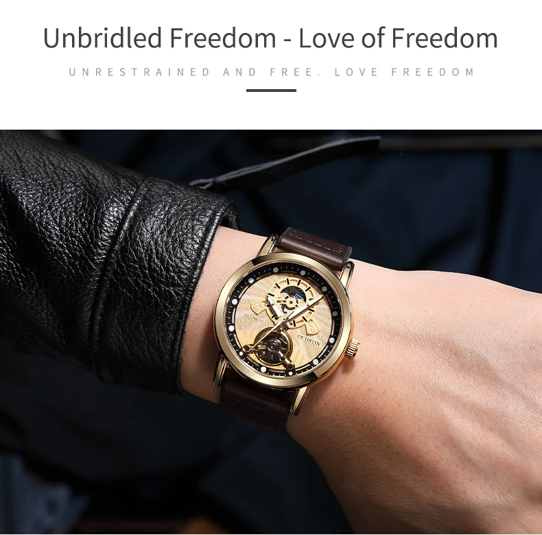 Men's Automatic Mechanical Watch With Tourbillon And Open Heart_voghion.com