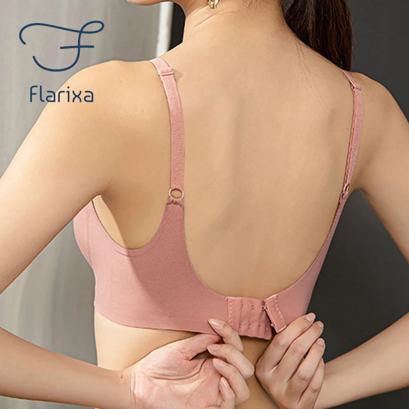 Flarixa Outer Expansion Underwear Seamless Gather Side Breast Thick Underwear Seamless No Steel Ring Chest Gathering Special Bra