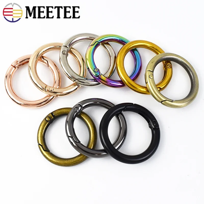 Metal Spring O Ring Buckles 5/10Pcs 16/20/25/32/38mm Metal Spring O Ring Buckles Handbag Strap Connection Snap Hook Keychain Pet Collar Snaps Clamp