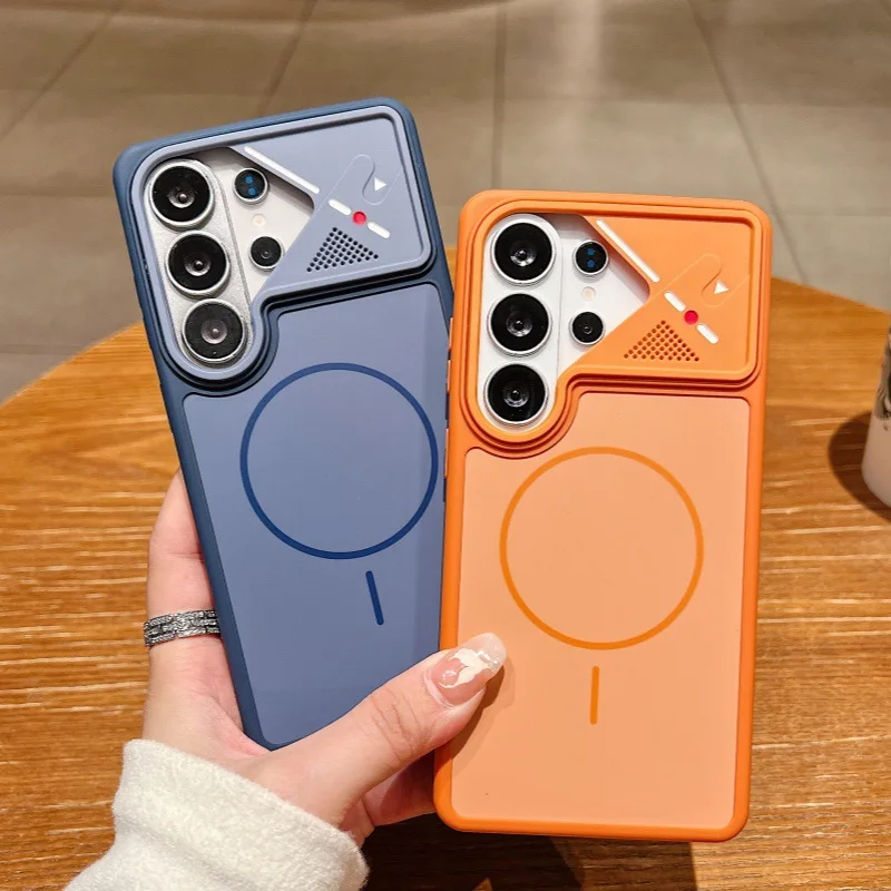 Magnetic Shockproof Silicone Case with Camera Protector and Mag-safe Charging