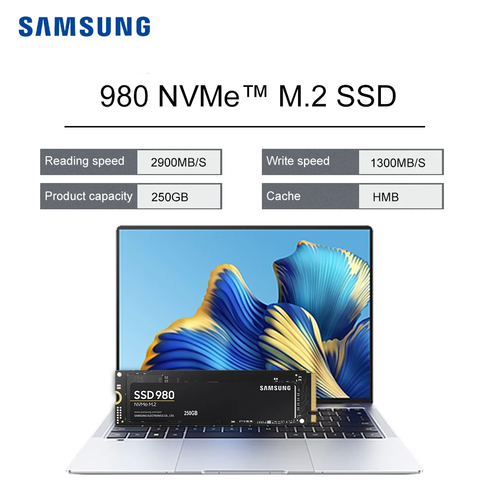 

Samsung 980 NVMe M.2 2280 SSD 250GB 500GB 1TB MLC PCIe Gen 3.0x4 NVMe 1.4 Internal Solid State Drive Hard Disk HDD for Laptop