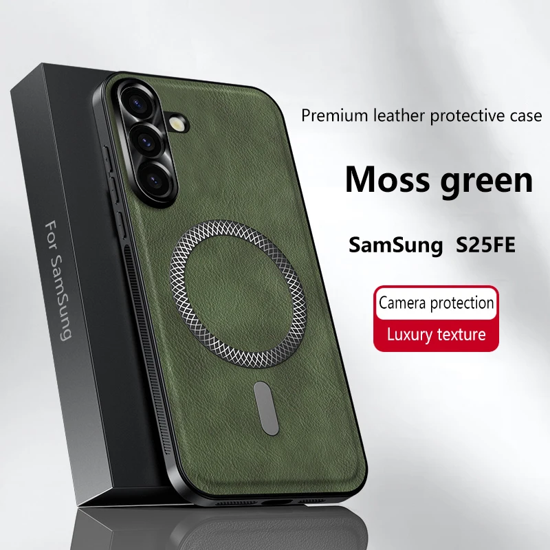 Magnetic Elegant Leather Wear-Resistant Case with Fully Covered Non-Slip Grip