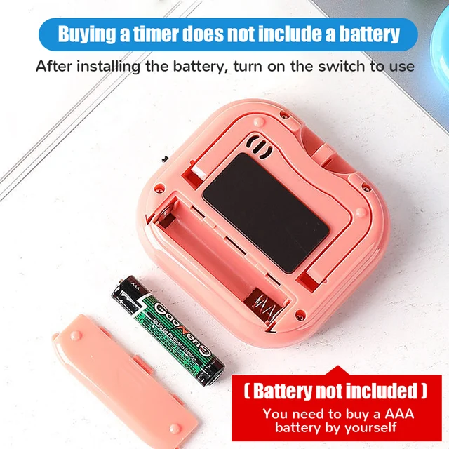 Mini Digital Kitchen Timer Big Digits Loud Alarm Magnetic Backing Stand with Large LCD Display for Cooking Baking Sports Games - Image 4