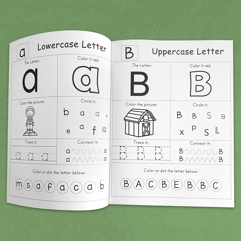 52Pages English Letter Tracing Workbook Kid ABC Alphabet Copybook writing Practice Learning Worksheet for preschool kindergarten 3