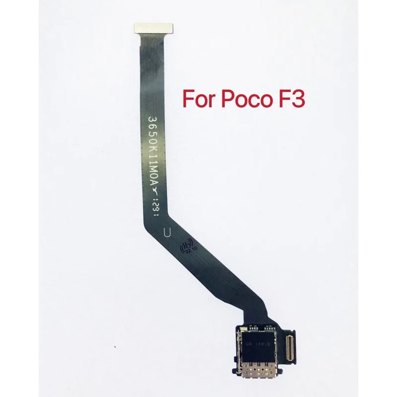 

High Quality For Xiaomi Poco F3 Sim Card Reader Connector Flex Cable LCD Screen Connect Mainboard Extended Flex Cable Parts