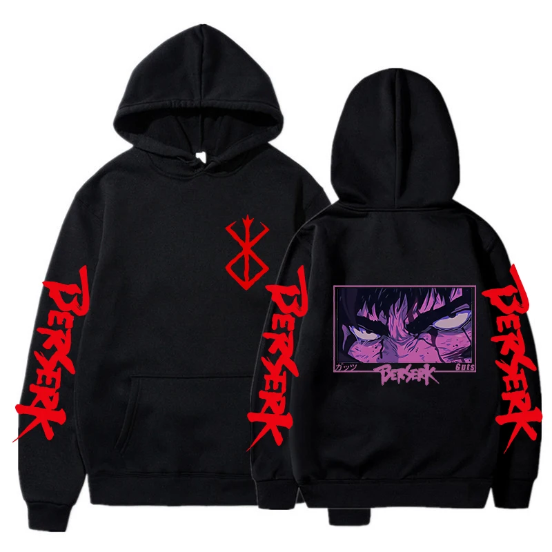 

Anime Hoodie Berserk Harajuku Guts Eyes Manga Hoodies Sweatshirt Graphic Winter Pullover Fashion Long Sleeve Men/Women Hoody