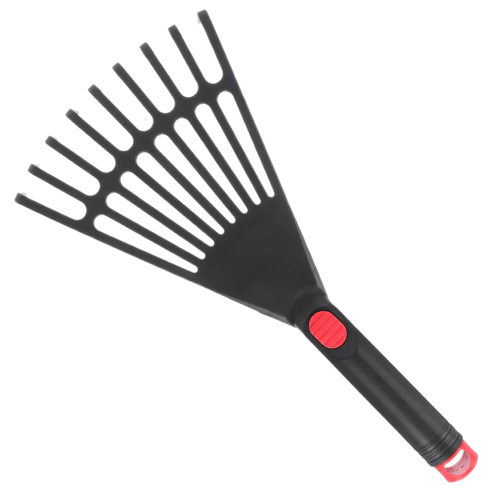 Outdoor Garden Rake Gardening Small with Handle Rakes for Plastic Leaf Flower Bed Travel