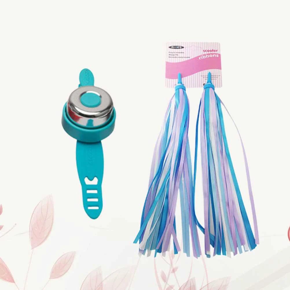 

Bicycle Streamers Tricycle Kids Girls Children Handlebar Grips Tassels Cycle Bike Horn Bell Accessories Set Bike Accessories