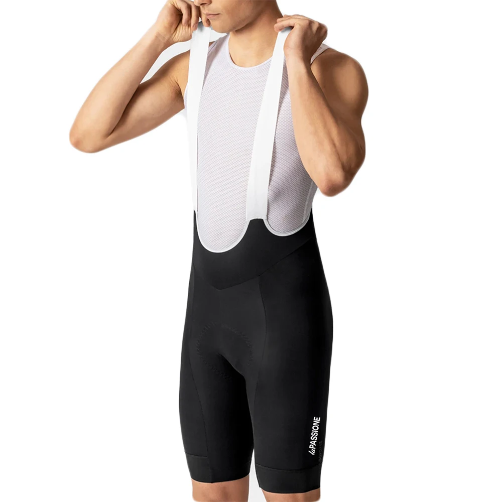 LA PASSIONE Summer Cycling Bib Shorts Men's MTB Bike Shorts Pants Man Road Cycling Pants Bicycle with Pocket Clothes