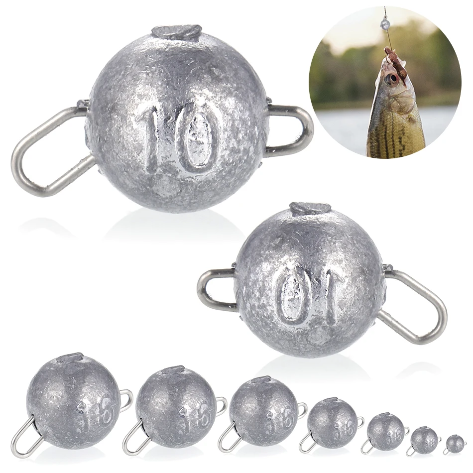 10PCS Sinker Fishing Jig Head Bullet Weights Soft Lure Group 2g 4g 6g 8g 10g 12g 14g 16g18g 21g Hook Aggravated Fishing Tackle