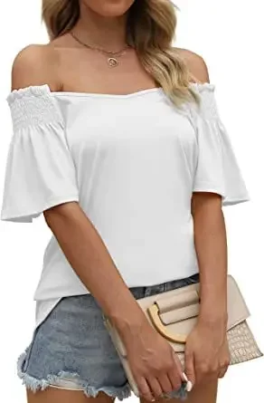 

New V-neckline pleated t-sleeve casual t-sleeve GRAY22