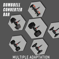 Dumbbell Barbell Converter Bar, Adjustable Weight Capacitry Bar Convert to Dumbbell Set for Home Gym Strength Training - Image 5