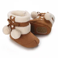Winter baby shoes with thick fleece and warm baby cotton boots cute non slip comfortable and casual walking shoes 3