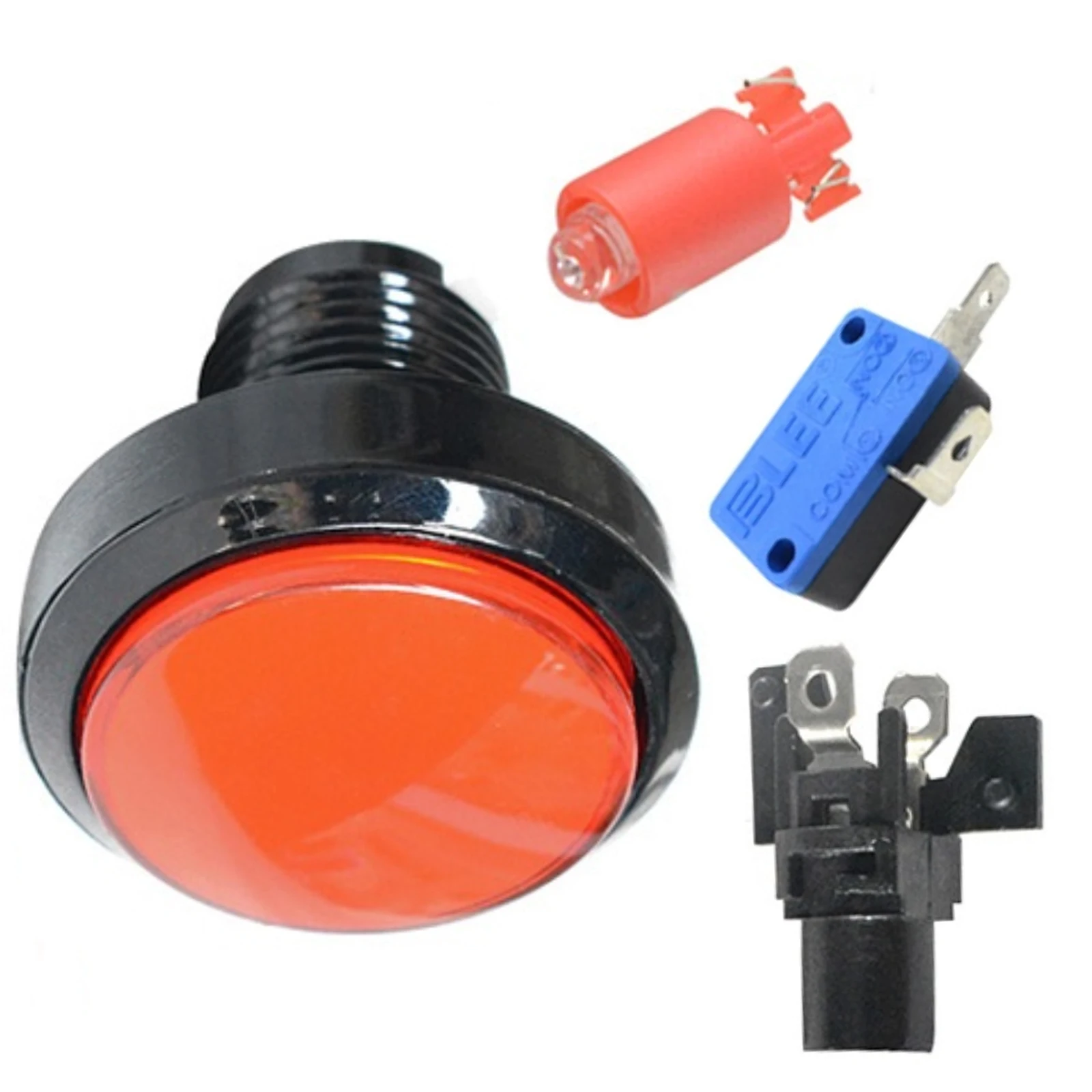 Illuminated 45mm Round Arcade Game Button Switch