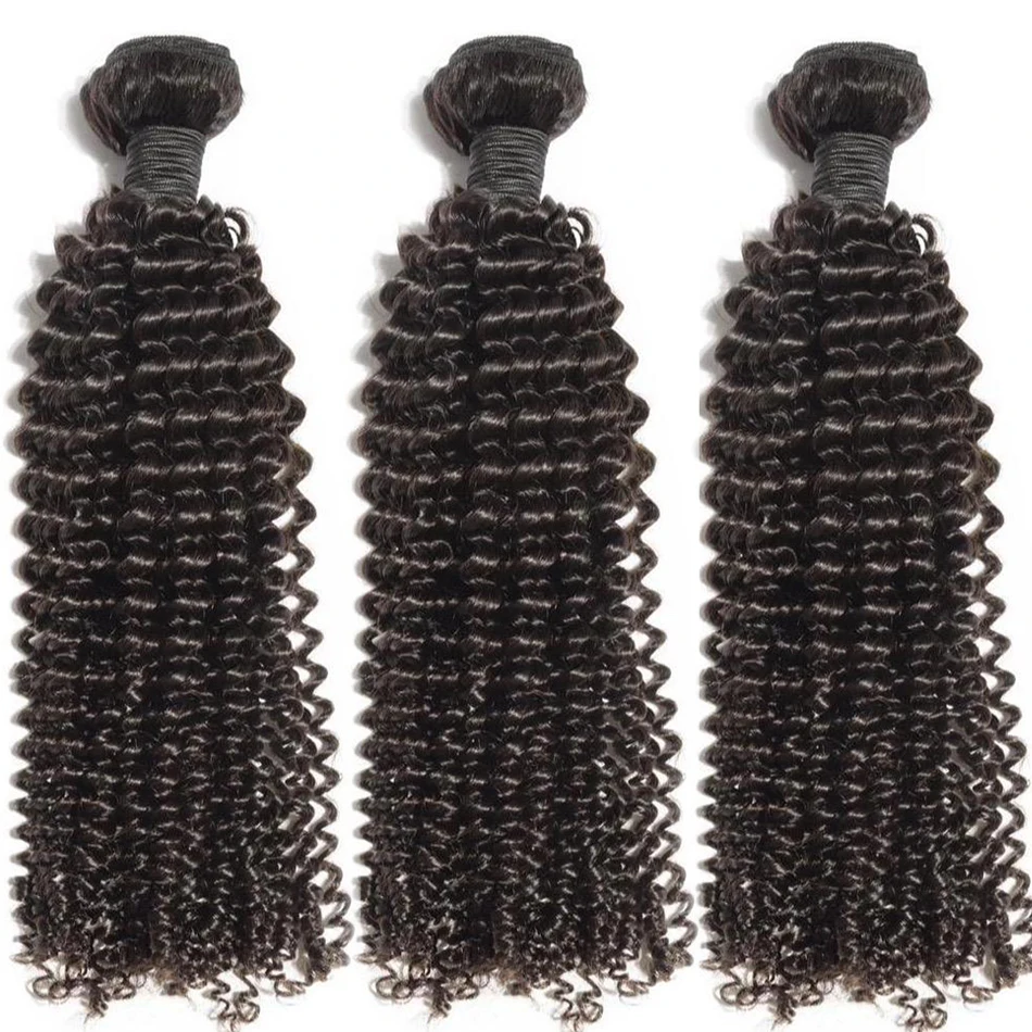Deep Wave Human Hair Bundles 1/3/4 Pieces Natural Black Cheap Remy Human Hair Extensions For Women 14-30Inch Water Curly Bundles