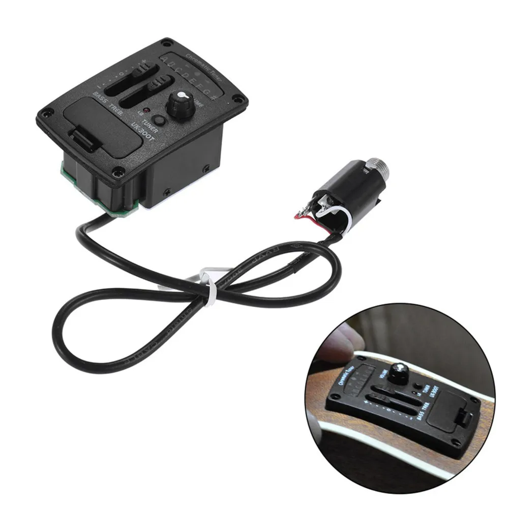 Uk-300T Ukulele Pick Up 2 Band Electric Box Pick Up Un Pezzo Pick Up Con Sintonizzatore Accessori Per Strumenti Musicali