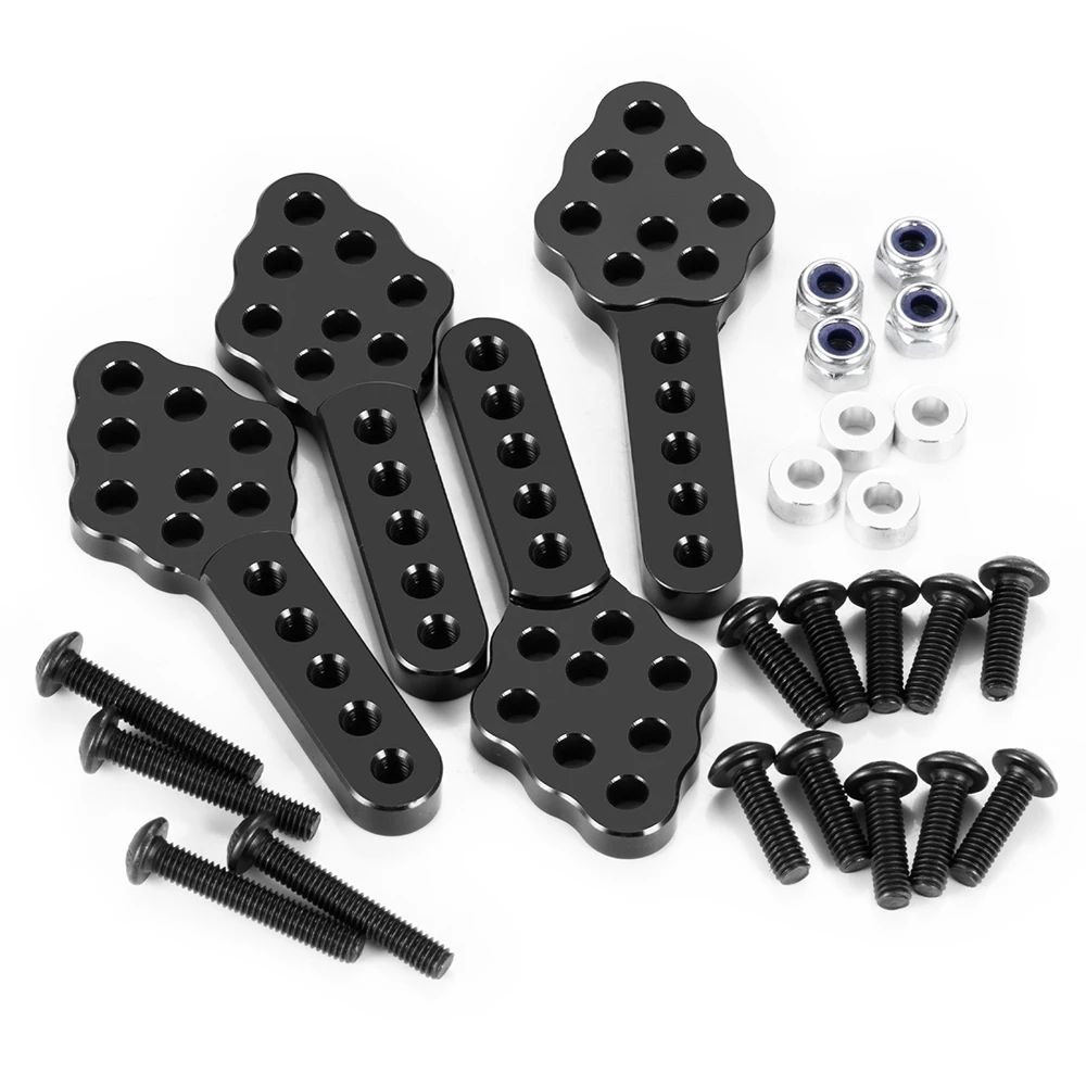 AXSPEED Metall-Stoßdämpferhalterungs-Lift-Kit, verstellbarer Stoßdämpferständer vorne und hinten für 1/10 RC Crawler Car Axial SCX10 Upgrade-Teil – Detail 3