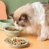 Cat Ceramic Bowl 3 in 1Multifunctional Pet Food Water Snack Plates Bowls Small Dogs Meal Plate and Water Bowl Combination Set 2