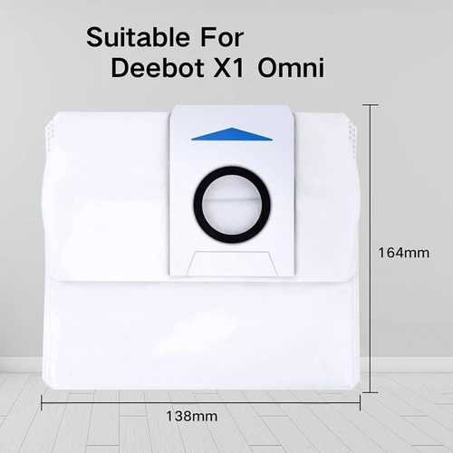 ECOVACS DEEBOT X1 옴니 자동 엠피 스테이션용 먼지 봉투, ECOVAS 옴니 X1/X1 플러스용 3L 용량 교체 가방, 6 개 3