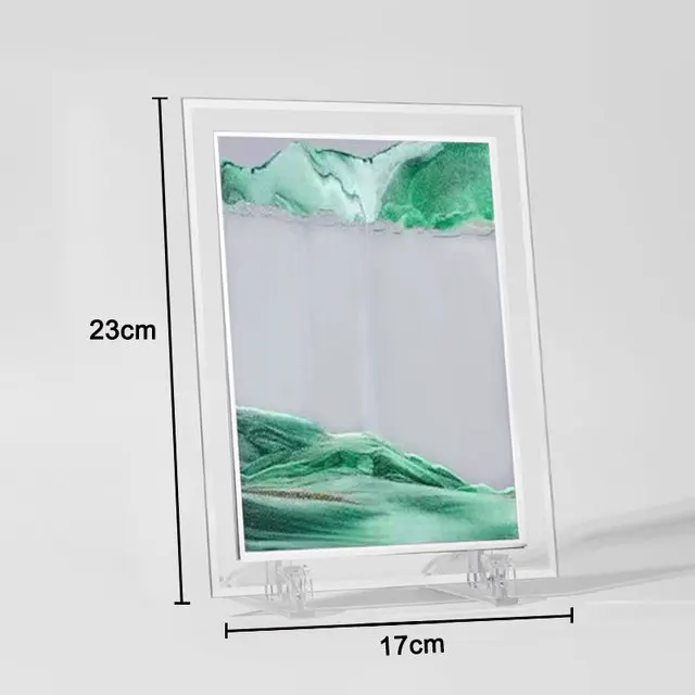 3D Quicksand Decor Picture Round Glass Moving Sand Art In Motion Display Flowing Sand Frame For Home Decor Hourglass Painting 