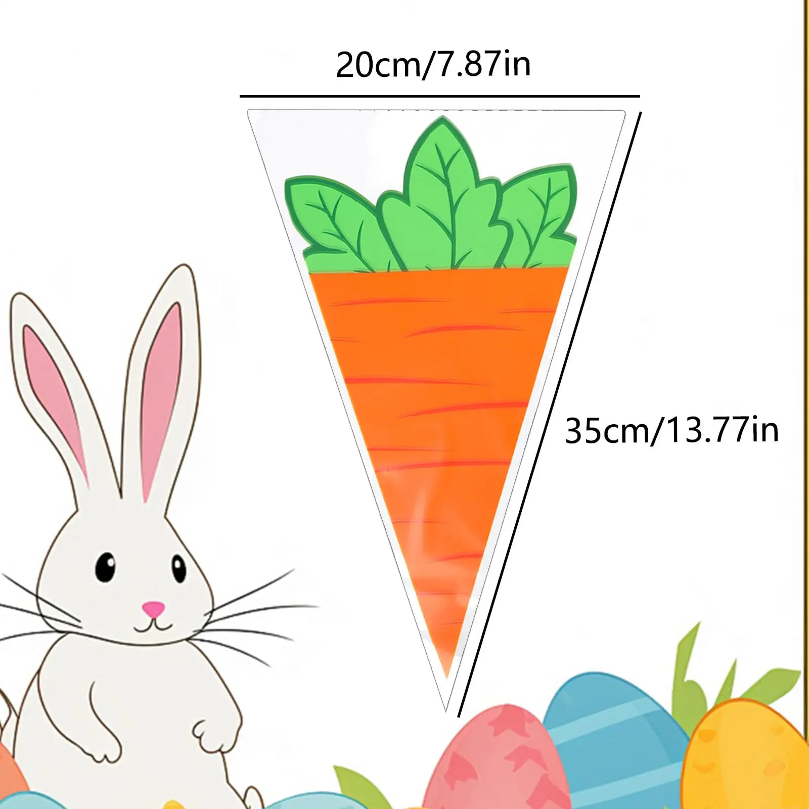 Süße Karotten-Süßigkeitentüten, Oster-Party-Geschenktüten mit Bändern für Kindergeburtstage, Keksverpackung, Frühlingsdekoration – Detail 10