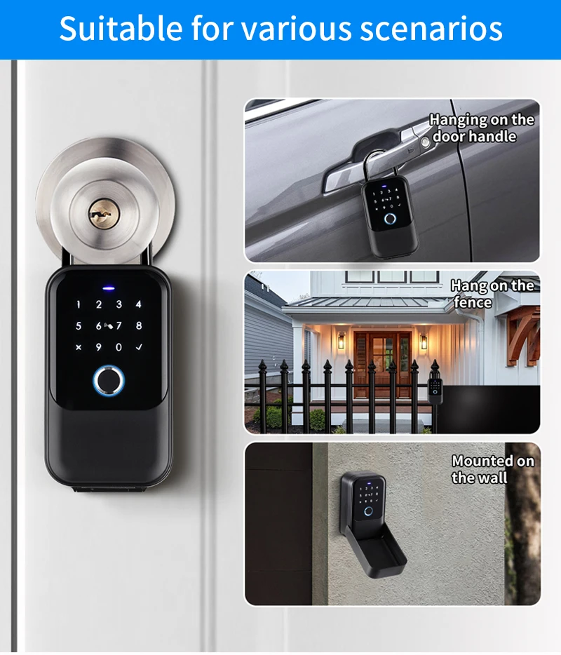 Key Safe TTlock Fingerprint Bluetooth Wifi Digital Key Box App Remote Unlock Wal
