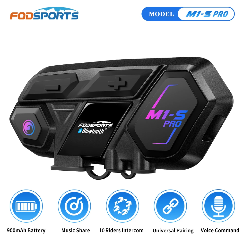 FODSPORTS M1-S PRO Bluetoothインカム2個セット FODSPORTS M1-S PRO Bluetoothインカム2個セット : FODSPORTS バイク
