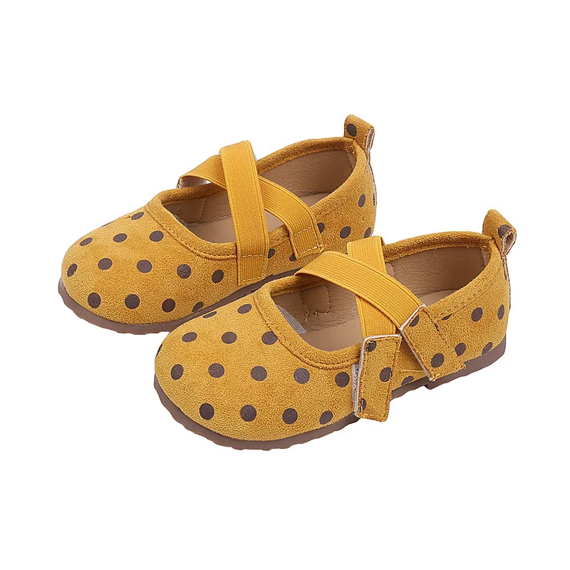 Leather Ballet Flat Shoes for Kids Girls