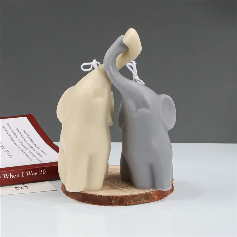 Long-nosed Elephant Scented Candles Silicone Mold DIY 3D Animal Candle Making Tools Soap Resin Clay Mold Craft Gifts Home Decor