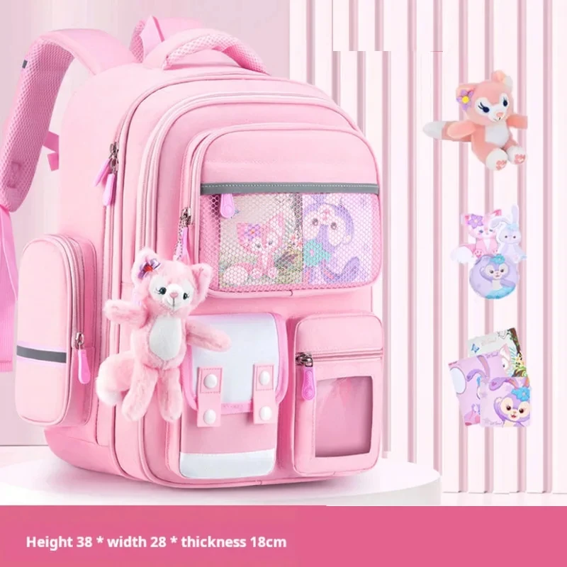 School Bags Student Backpack Large Capacity Lightweight High Quality Double Shoulder Bag For Primary School 1-6 Grades