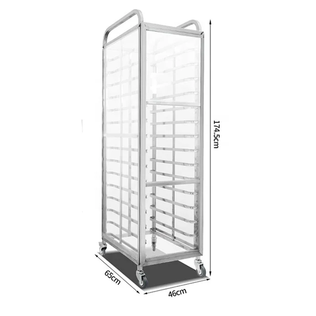 

Grid Runner Rotatable Stainless Steel Tray Trolley with Door