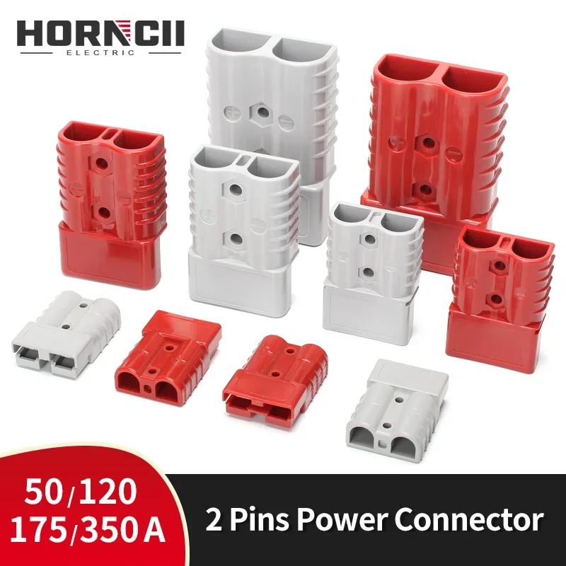 2 Pin Battery Connector 50A 120A 175A 350A 600V High Current Quick Connector DC Power Charging Plug Forklift Car Solar Inverter