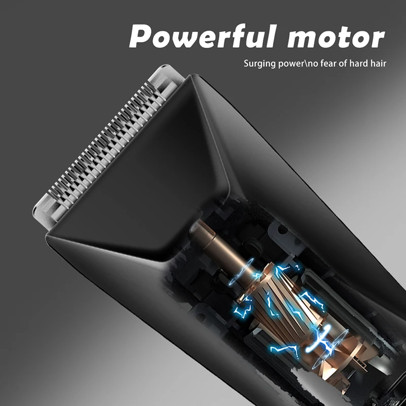 WAIKIL Professional Men's Electric Hair Clipper 2-in-1 Multifunctional Shaver USB Rechargeable Digital Hair Clipper Styling Tool 5