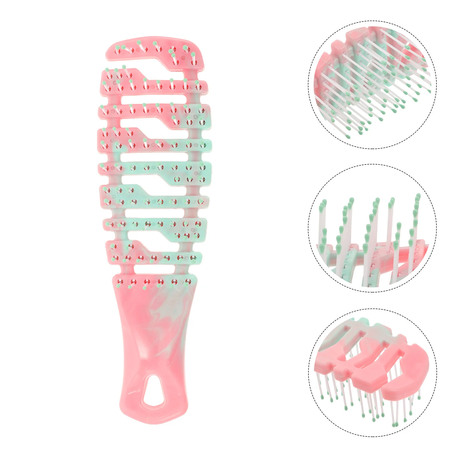 

Spare Ribs Comb Smooth Hair Paddle Plastic for Women Portable Home Brush Detangling Pp Women's