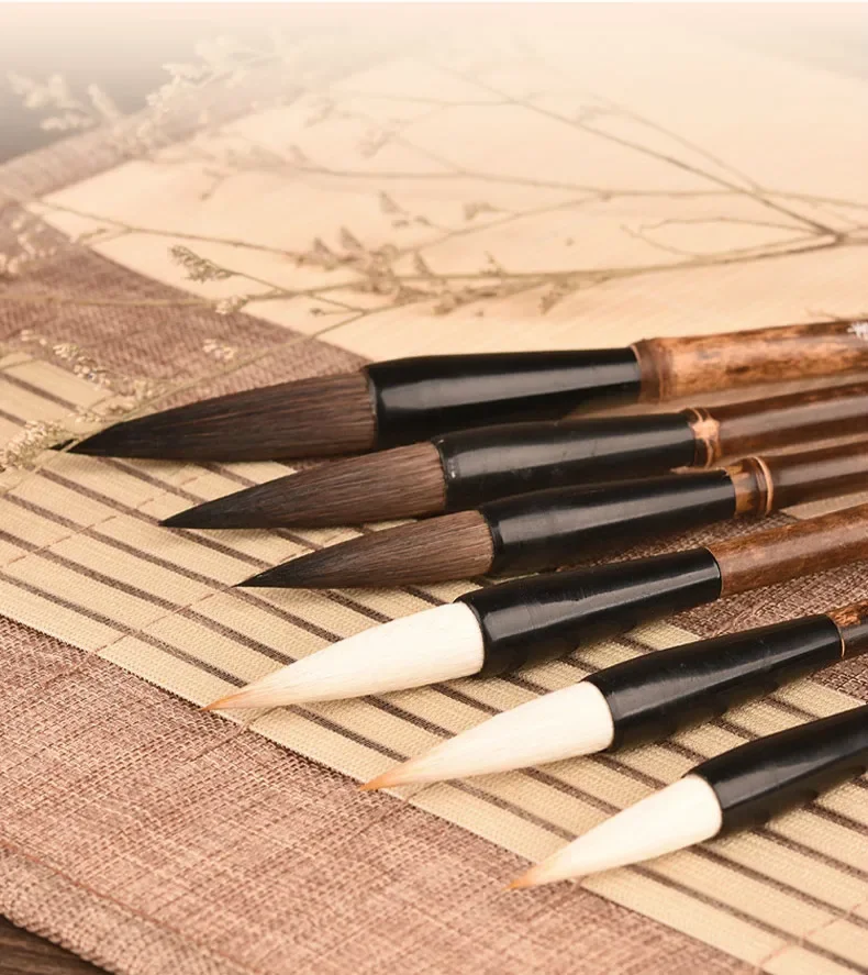 3-teiliges Kalligrafie-Pinsel-Set Caligrafia Gemischte Haarpinsel Chinesische Malerei Kalligrafie Mehrfach-Haarpinsel Tinta China – Detail 2