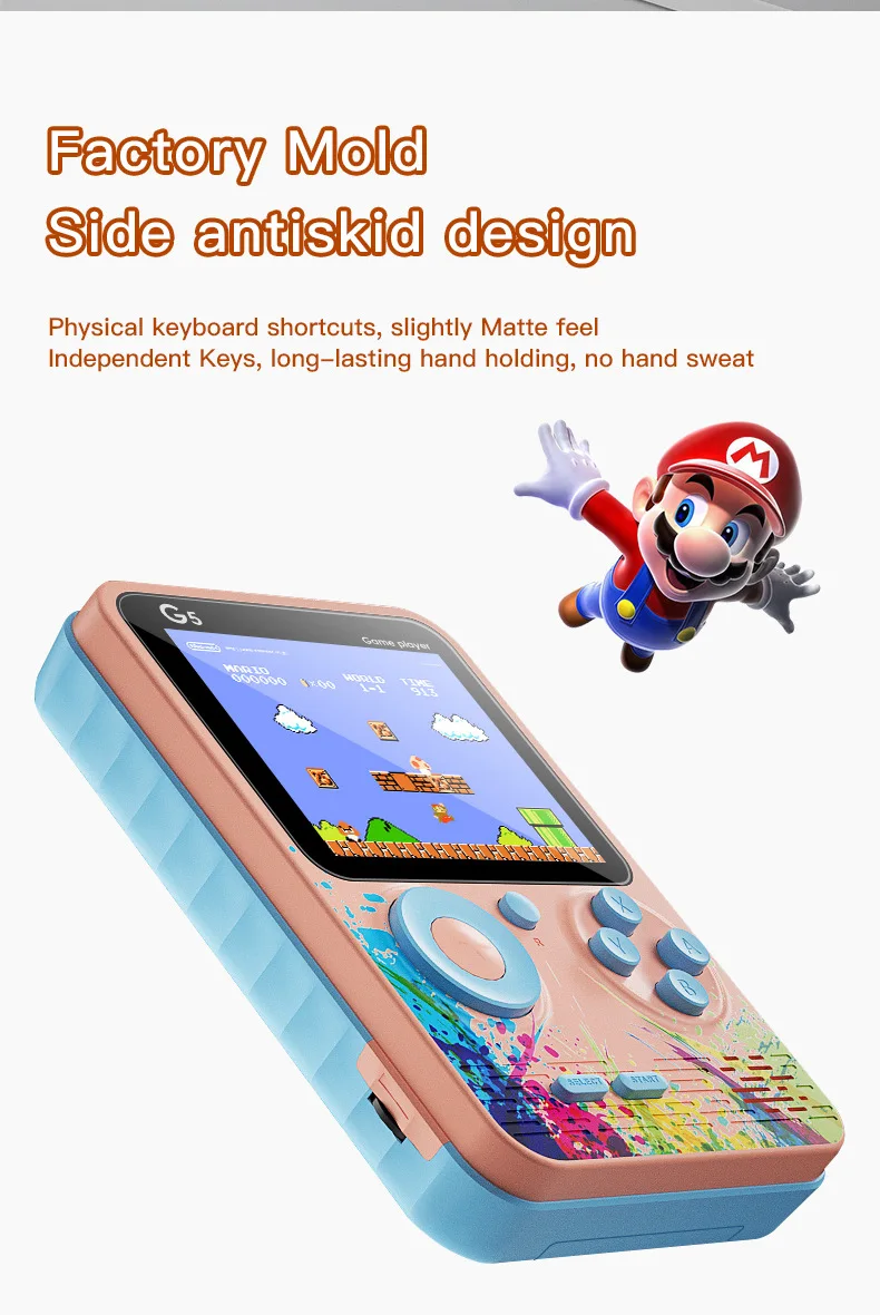 Handheld Game Console 500 In 1 Classic Gaming Console Portable Retro Video Game Console Children's Toys Double Gamepad Kids Gift