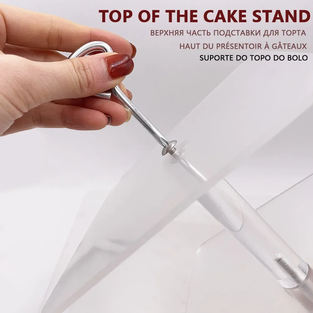 Acrylic Crystal Wedding Cupcake Stand Plate Round Cake Display Shelf Transparent Cake Stand Kitchen Decorating Tools Cake Decorating Tools Cake Stand