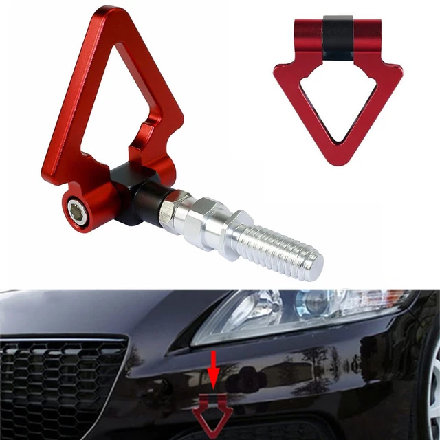 Red CNC Aluminum Front Rear Bumper Tow Hook Trailer Tow Bar for JDM Racing  Car