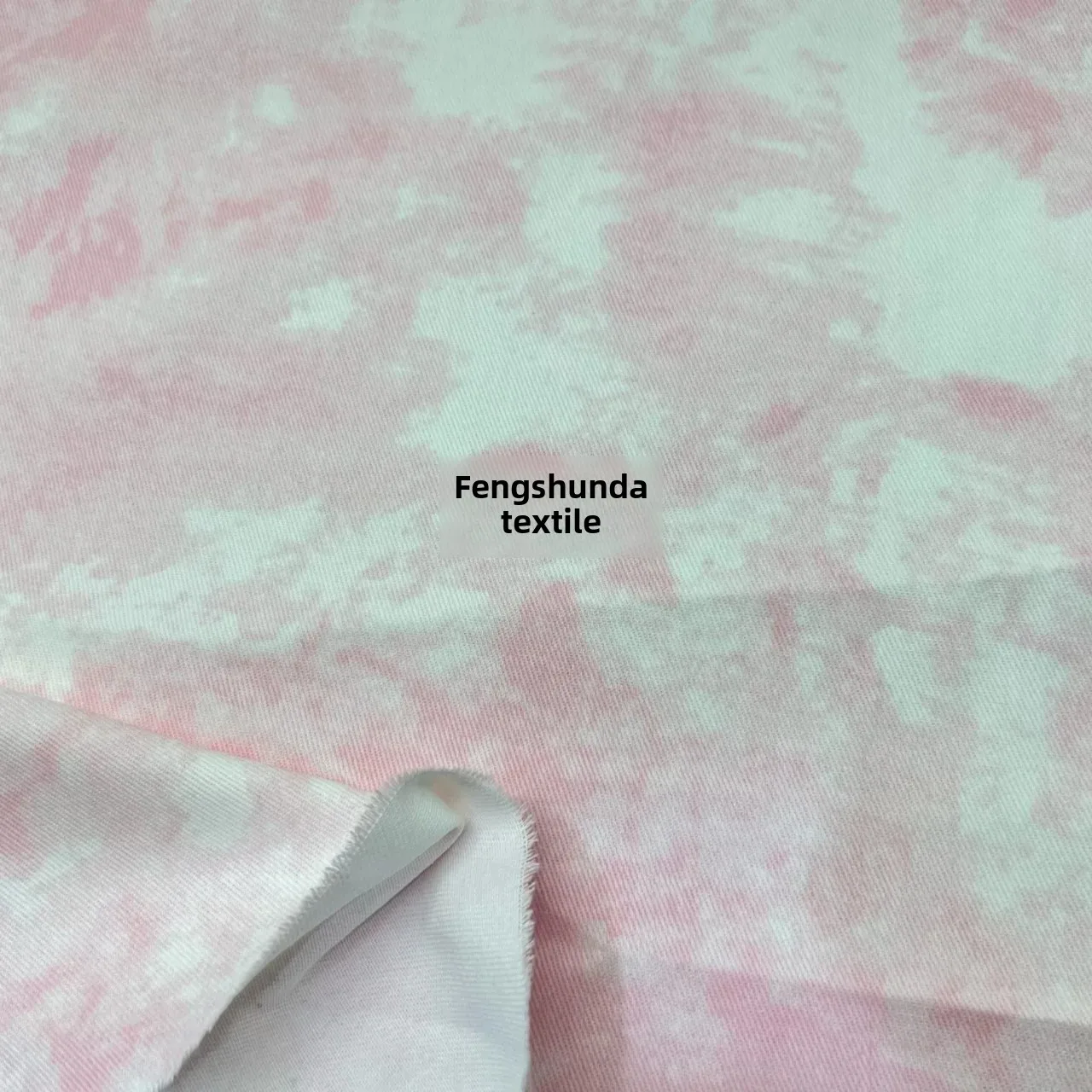 Washed Denim Fabric Tie Dye Print Clothing Accessories for Men Women Children Babies China Origin Fabric for Clothes And Bags