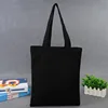 10 pcs  Reusable Shopping Bag Large Folding Tote Unisex Blank  Design Eco Foldable Cotton Canvas Handbag accept customize logo 3