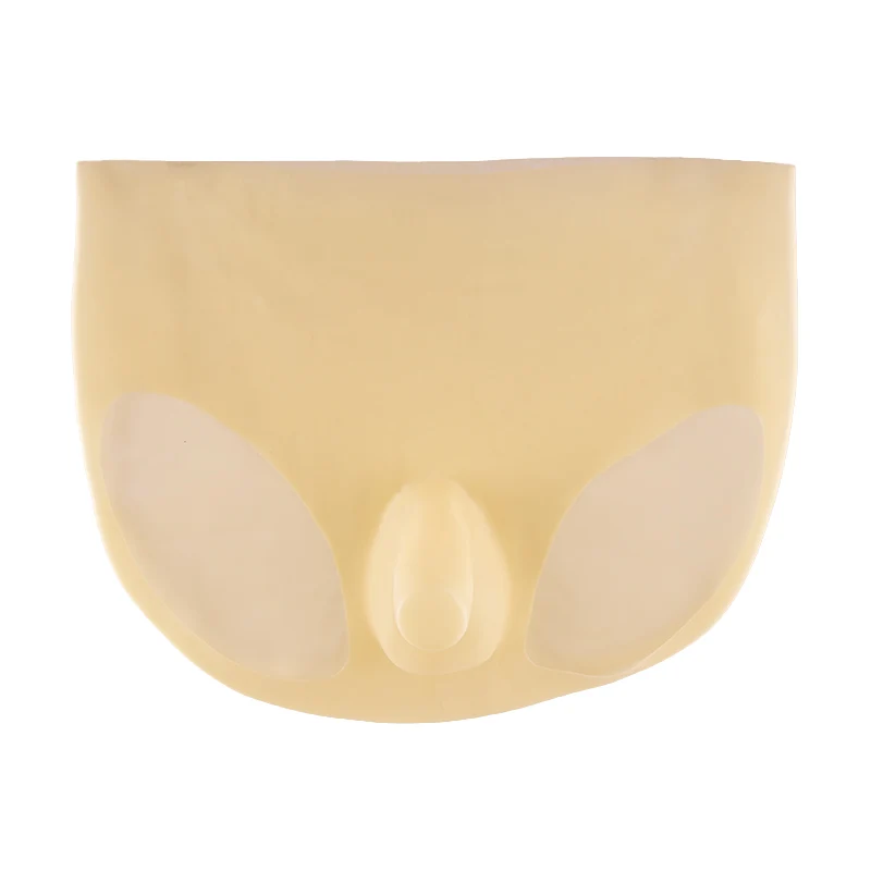 Male Latex Husband and Wife Sexy Underwear Men with Cock Penis Sheath Condom Transparent Sexy JJ Set Contraceptive Safety Pants