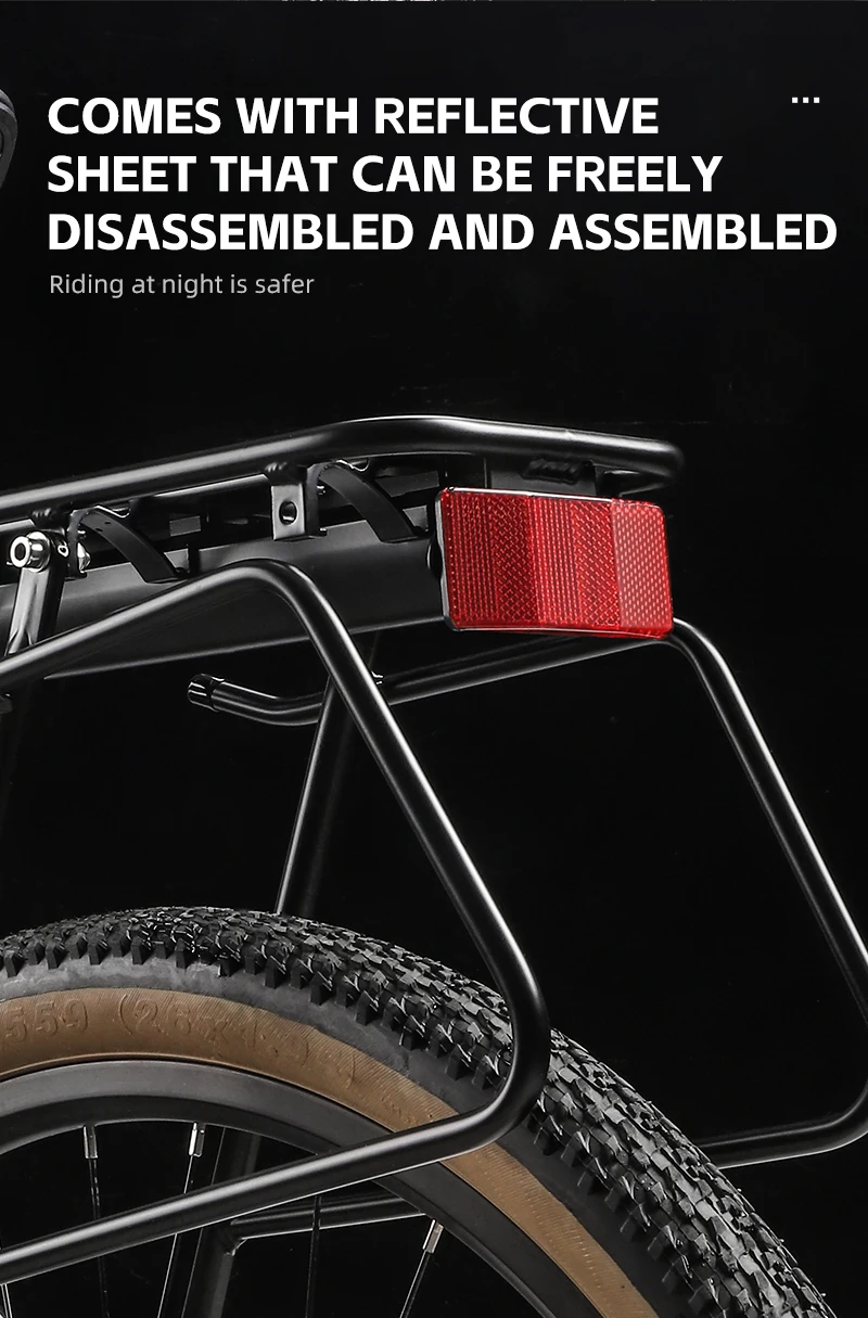 WEST BIKING Schnellspanner für Fahrradkofferraum, Aluminiumlegierung, Fahrrad-Rücksitz, Gepäckträger mit reflektierendem Sicherheits-Fahrradzubehör – Detail 12